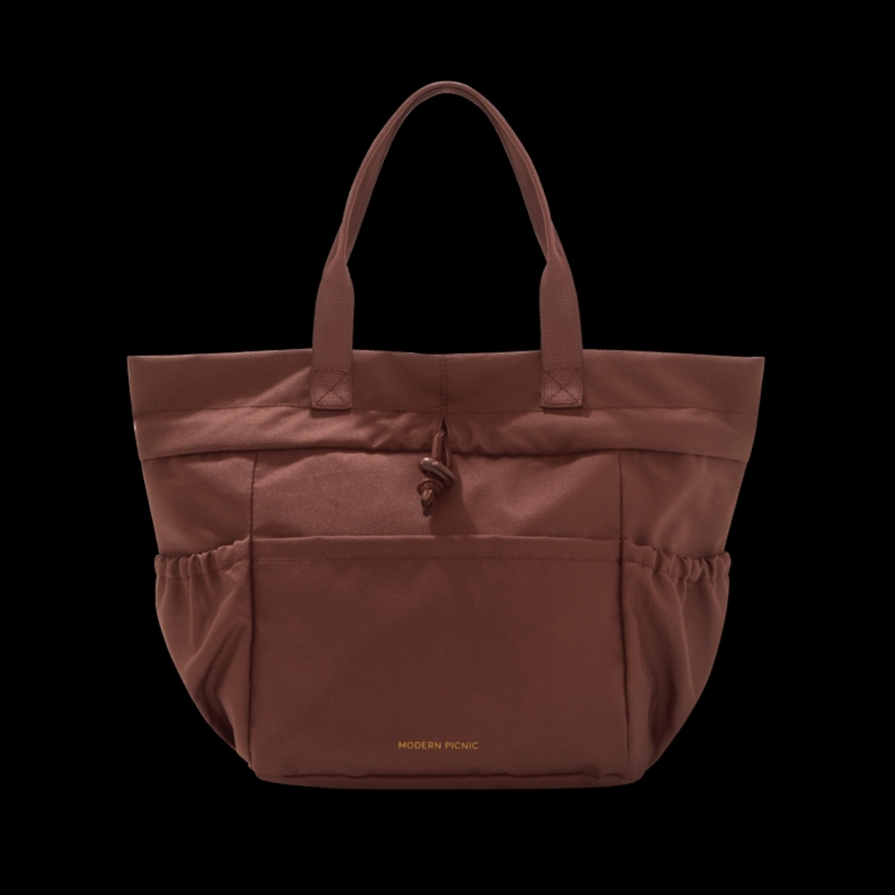 Modern Picnic -- Brown Lunch Tote PLEASE PAY ATTENTION - SHIPPING IS FREE